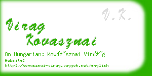 virag kovasznai business card